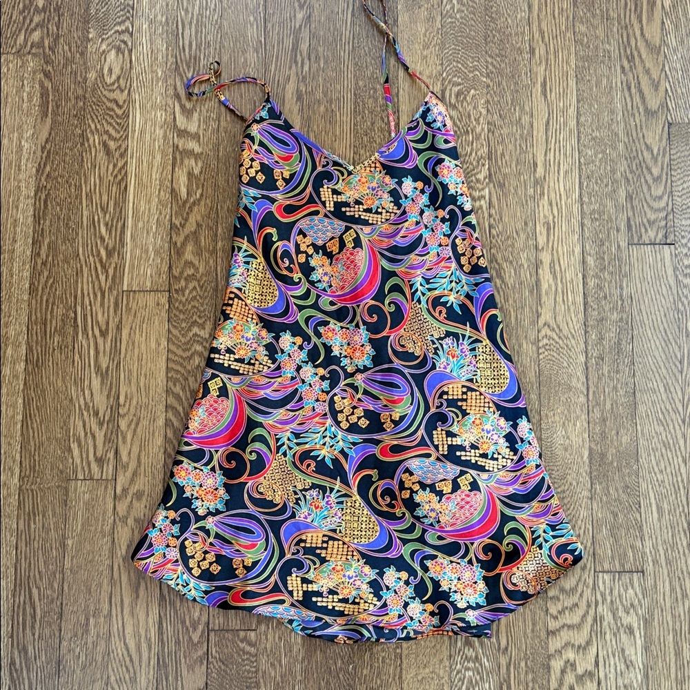 Vintage Josie slip floral paisley chemise size small